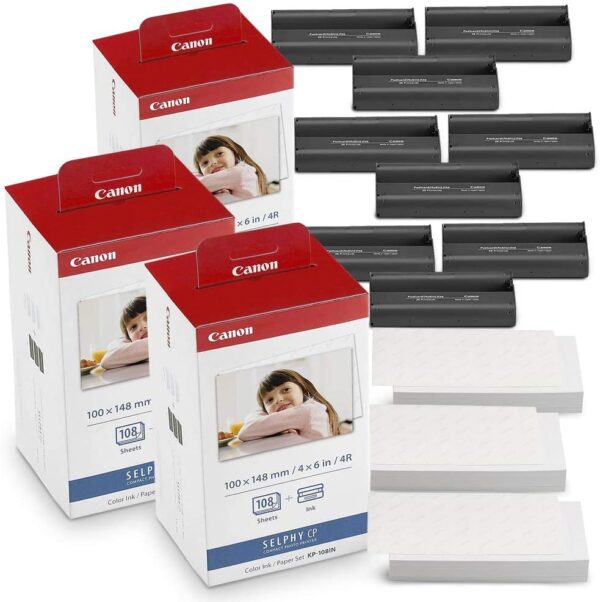 Canon KP-108IN Color Ink and Paper Set Includes Total of 432 Sheets and 12 Ink Cartridges and Fibertique Cleaning Cloth - Image 4