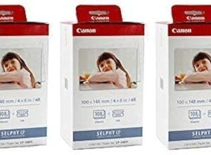 Canon KP-108IN Color ahPJNL Ink and 4 x 6 Paper Set, 108 Count (Pack of 3)