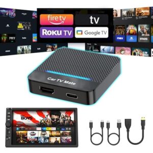 Car TV Mate Pro & Wireless CarPlay HDMI Multimedia Adapter for OEM Wired CarPlay Cars, Fire TV Stick Converter for Screen Throwers/Game Machine/Set-top Box, CarPlay TV Adapter for Phone&HDMI