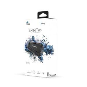 Cardo Spirit HD Motorcycle Bluetooth Communication Headset – Black, Single Pack