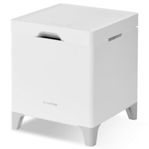 Carepod Cube Plus X50V Stainless Steel Built-in Sanitizing Hybrid Cold/Warm Mist Humidifier, Easy Clean for Larger Room 4.2 liters, Only 3 Washable Parts, Dishwasher-safe, Auto Shut-off