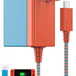 Charger for Nintendo Switch, 39W AC Adapter Fast Charging Power Supply for Switch, 15V 2.6A Compatible with Switch OLED/Switch Lite/Steam Deck Dock, Support TV Mode