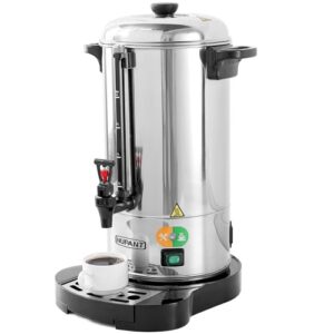 Commercial Coffee Urn 50 Cup/8L Coffee Dispenser with Upgraded Percolator, 304 Stainless Steel Hot Water Urn Beverage Dispenser with Keep Warm Mode, Large Coffee Maker for Catering Party