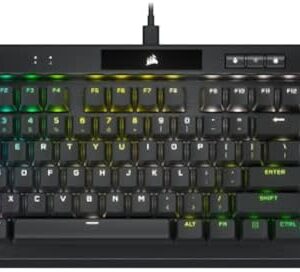 Corsair K70 RGB TKL CHAMPION SERIES Tenkeyless Optical-Mechanical Gaming Keyboard (OPX RGB Keyswitches, PBT Double-Shot Keycaps, Detachable USB-C Cable) QWERTY, NA Layout – Black