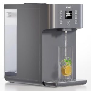 Countertop Reverse Osmosis Water Filter, 4:1 Pure to Drain, 8 Stage RO Filtration System, Portable Water Purifier, No Installation Required, Silver Gray