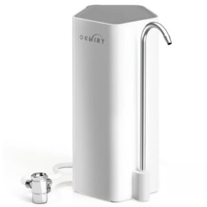 Countertop Water Filter, 8000 Gallons Alkaline Water Filtration System, Reduces 99.99% Chlorine, Heavy Metals, Bad Odor, OM-CF04(1 Filter Included)