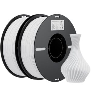 Creality PLA Filament 1.75mm Bundle 2KG, 3D Printer Filament Dimensional Accuracy +/- 0.02mm, No-Tangling Strong Bonding 3D Printing Filament, Fits for Most FDM 3D Printers(White)