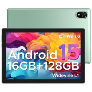 DOOGEE U10【2025】 10 inch Tablet, Android 15 Tablet 16GB+128GB/2TB Expand, 2.0GHz Quad Core Gaming Tablets,5060mAh,1280×800 IPS HD Touchscreen,WiFi 6,Dual Camera,BT5.0,Widevine L1