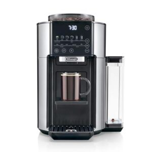 De’Longhi True Brew Drip Coffee Maker, Built in Grinder, Single Serve, 8 oz to 24 oz, Hot or Iced Coffee, Stainless, CAM51025MB