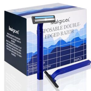 Disposable Razors Bulk for Shave – Mens Bulk Razors for Shaving with Lubricating Strip & 2 Stainless Steel Blades, Multipurpose Portable Razor for Bathing Hotel Travel（100 Count）