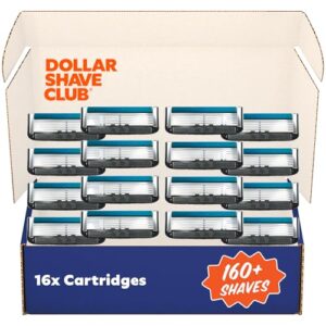 Dollar Shave Club | 6 Blade Razor Refills (16 Pack) | 6 Stainless Steel Blades for a Close & Comfortable Shave
