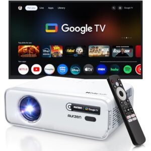 EAZZE D1G Google TV 4K Supported Smart Projector with WiFi & Bluetooth, Auto Focus & Keystone, Dolby Audio, Zoom , Native 1080P Movie, Portable Mini Projector for Home & Outdoor Use