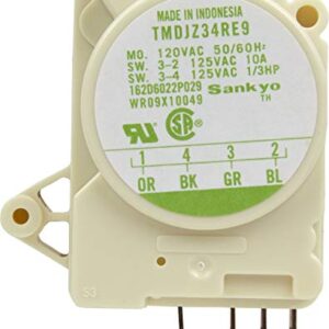 Edgewater Parts WR09X10049, WR9X489, WR9X488 Defrost Timer Control Compatible with GE Refrigerator Exact Fit (Models: GTS, TFX, HTS, MTX, CSX and More)