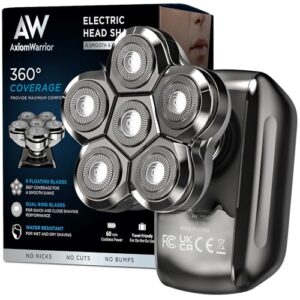 Electric Head Shaver for Bald Men: Waterproof Cordless Electric Razor for Bald Head & Hair Shaving – Close Shave, Skin-Friendly, 360° Full Coverage & Effortless Control, Easy to Clean, Wet & Dry Use