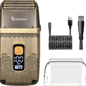 Electric Razor Shavers for Men Electric Rechargeable Shavers Triple Blades Travel Waterproof Professional Cordless