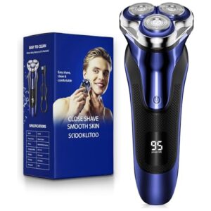 Electric Razor for Men, Electric Shaver for Men Face, Rechargeable Wet Dry Waterproof Cordless Shaver with Pop Up Trimmer
