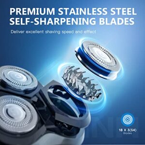 Men’s Electric Shaver – LOBINH 3D Rechargeable Waterproof IPX7 Wet & Dry Shaving Electric Razor Rotary Shaver for Men with Pop-up Sideburn Trimmer,1 Hour Fast Charging, LCD Power Indicator – PA188