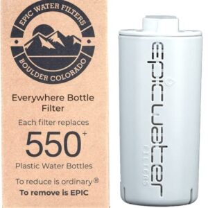 Epic Water Filters Everywhere Bottle Filter | 1-Pack | 75 Gallon Total Filter Life | 3-4 month Supply | Compatible with all Epic Water Bottles | Replaces Everyday and Outdoor