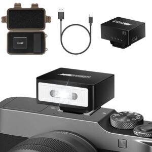 F1 Mini Camera Flash Camera Flash Speedlite for Ricoh (GR3/GR3X,etc.) Nikon/Canon/Fuji,Digital Film Cameras,Mini hot Shoe Flash for DSLR Camera（Not Compatible for Sony ZV-1F.