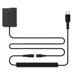 F1TP DMW-DCC8 DC Coupler BLC12 Dummy Battery USB-C Kit Replace DMW-AC8 AC10 AC Power Adapter for Panasonic Lumix DMC-G5 G6 G7 GX8 G80 G81 G85 GH2 FZ300 FZ1000 FZ2000 FZ2500 Cameras