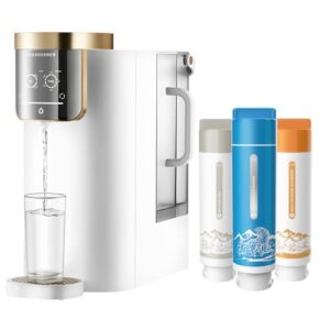 F40 Reverse Osmosis Water Filter countertop,10-Stage RO Filtrations with UV and Natural Remineralization, 4:1 Pure to Drain,Alkaline Water, BPA Free, SGS/NSF/ANSI Certified No Installation