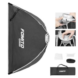 FOMITO 24″x35″/60x90cm Rectangular Softbox, Quick Release Bowens Mount Softbox with Honeycomb Grid, Light Diffusers, Bag for Godox SL-60W SL60IID SL150R SL300R Aputure 120d etc