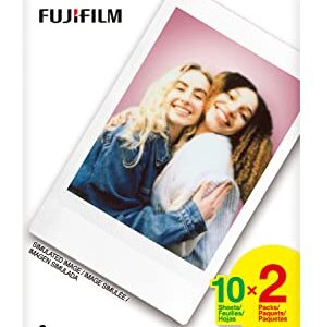 FUJIFILM Instax Mini Instant Film Twin Pack (White), 20 photos