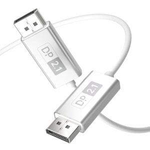 Fiber Optic DisplayPort 2.1 Cable 16.4ft, DP 2.1 Cable [16K@30Hz, 8K@60Hz, 4K@240Hz] 40Gbps Video Display Port Cord Support UHBR10/HDCP/HDR10, FreeSync G-Sync for Gaming Monitor Graphics PC