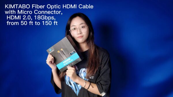 Fiber Optic HDMI Cable - 50ft, 4K@60Hz, HDMI to HDMI & Micro HDMI, HDR10, ARC, 3D, Slim for Laptop, Camera, PS4, Projector, TV - Image 8