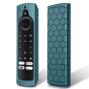 Fintie Silicone Case for Fire TV Stick 4K Max (2nd Gen)/Toshiba/Insignia/Pioneer/2-Series/4-Series/Omni Fire TV Remote – Anti Slip Shockproof Cover for Alexa Voice Remote Enhanced, Dark Cyan