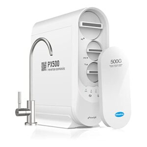 Frizzlife PX500-A Under Sink Tankless Reverse Osmosis Water Filtration System, 500 Gallons Per Day, Remineralizes Water, Easy DIY Installation, Low Maintenance