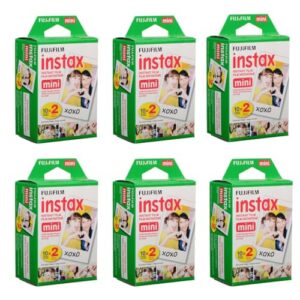 Fujifilm Instax Mini Instant Film (6 Twin Packs, 120 Total Pictures) for Instax Cameras