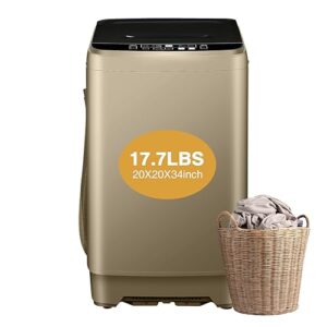 Full Automatic Washing Machine, AYCLIF 17.7 lbs Apartment Washing Machine with Drain Pump,10 Wash Programs 8 Water Levels,for Dorm Apartment RV Full-Automatic Washing Machines, 21″D x 21″W x 35″H
