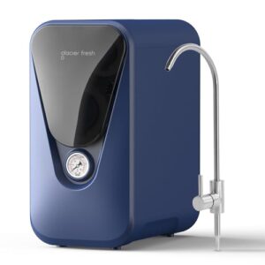 GLACIER FRESH GFU03 Reverse Osmosis System – 800 GPD, Non-Electric, 3:1 Pure-to-Drain, No Noise/No Drilling, 5-Stage Tankless Under-Sink RO Water Filter System, Reduces PFAS/PFOS, Classic Version