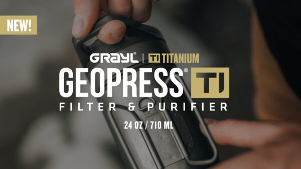 GRAYL GeoPress Titanium 24 oz Water Purifier Bottle - Filter for Hiking, Camping, Survival, Travel (Covert Black) - Image 8