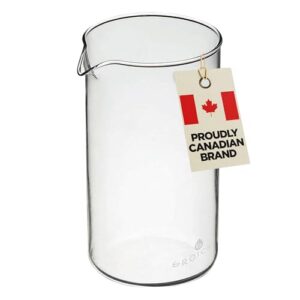 GROSCHE Borosilicate 3.3 Glass Universal Replacement Beaker for French Press Coffee and Tea Makers – Enhanced Coffee and Tea Brewing Experience (34.oz – Medium)