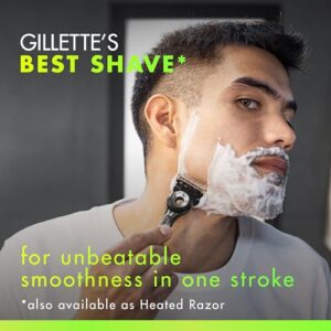 Gillette Labs with Exfoliating Bar by Men’s Razor Set, 1 Shower Hook, Handle, 2 Blade Refills, Silver and Black, Razors for Men, Mens