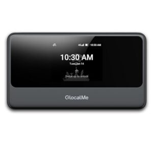 GlocalMe MeowGo G40Pro 4G Portable WiFi Hotspot for Travel in 200+ Countries, Upgraded 4G+ Mobile Hotspot Device with AI HyperConn, Speed Up to 390Mbps, No SIM Card Needed, 10 Connected Devices