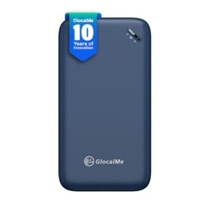 GlocalMe UPP 4G LTE Portable WiFi Hotspot for Travel, Pocket WiFi Mobile Hotspot Device with Global 1.1GB Data, Available in 200+ Countries, No Contract or SIM Card Needed (Blue)
