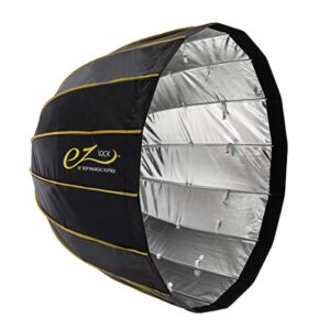 Glow EZ Lock 38″ Deep Parabolic Quick Softbox, 16-Sided Parabolic Softbox Opens Up and Closes Down Umbrella Style, this Bowens Mount Softbox is an Ideal Speedlight Soft box