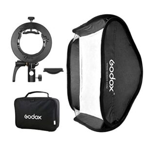 Godox 31x31inch 80x80cm Foldable Softbox Diffuser with S-Type Bracket for V1, AD200Pro, AD400Pro, TT350, V860II Series