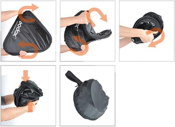 Godox Softbox 32"x32" Soft Light Modifier with Grid, S-Type Flash Bracket Bowens Mount Holder for Studio Flash Speedlight Photography Godox AD200Pro V860II V860III TT685II TT600 TT350 - Image 6