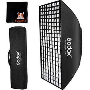 Godox Studio Softbox Godox Speedlite Softbox 60x90cm Rectangular Softbox Photography Light with Grid Bowens for Portrait Product Photography Studio Flash (SB-FW6090)