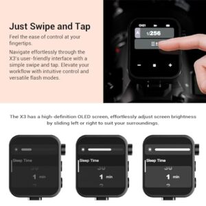 Godox X3N X3-N TTL Wireless Flash Trigger for Nikon Camera, 2.4G Wireless Touchscreen Flash Transmitter, Support TTL Auto/Manual/Multi Flash, Built-in Lithium Battery, High-Definit OLED Screen