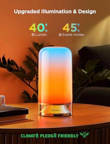 Govee RGBIC Smart Table Lamp 2, Touch Bedside Small Table Lamp Work with Matter, Alexa, LED Desk Lamp with 64 Scene Modes, Color Changing Lamp for Bedroom Living Room Dimmable Night Light(Corded) - Image 3