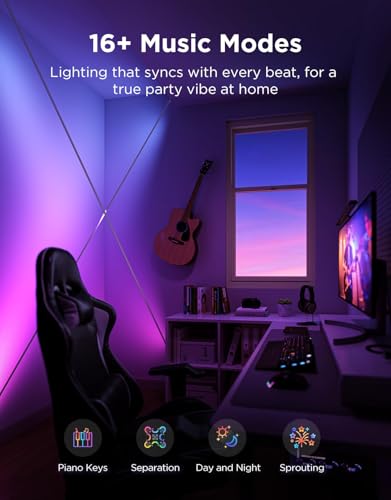 Govee Strip Light with Skyline Kit, 13.1ft Smart LED Strip Lights Work with Alexa, Google Assistant and Matter, RGBWWIC Color Changing Light Strip, LED Lights for Bedroom, Party, Home Decor - Image 7