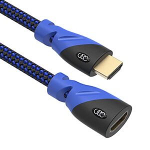 HDMI Extender Male to Female, Extension Cable ( 15 Feet ) High-Speed HDMI Cable (2.0b) 4k Resolution – Supports 3D, Full HD, 2160p, Audio Return Channel (Latest Version) HDCP 2.2 Compliant