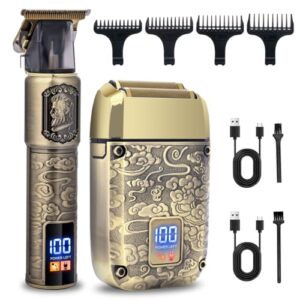 Hatteker Foil Shaver, Head Shaver Kit Beard Trimmer for Men Grooming Shaving Kit, Hair Trimmer, Cordless Head Shavers for Bald Foil Shavers Gifts for Him
