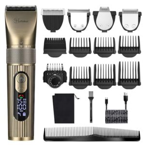 Hatteker Men’s Beard Trimmer Professional Cordless Hair Clipper Barber Clipper Shaver Detail Trimmer for Men Waterproof 4 in 1