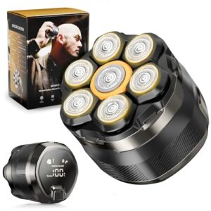 Head Shaver for Bald Men: 7D Electric Bald Razor – Waterproof Wet Dry Shaving – Professional Grooming Kit for Balder – Rechargeable Head Shavers for Scalp/Face/Beard